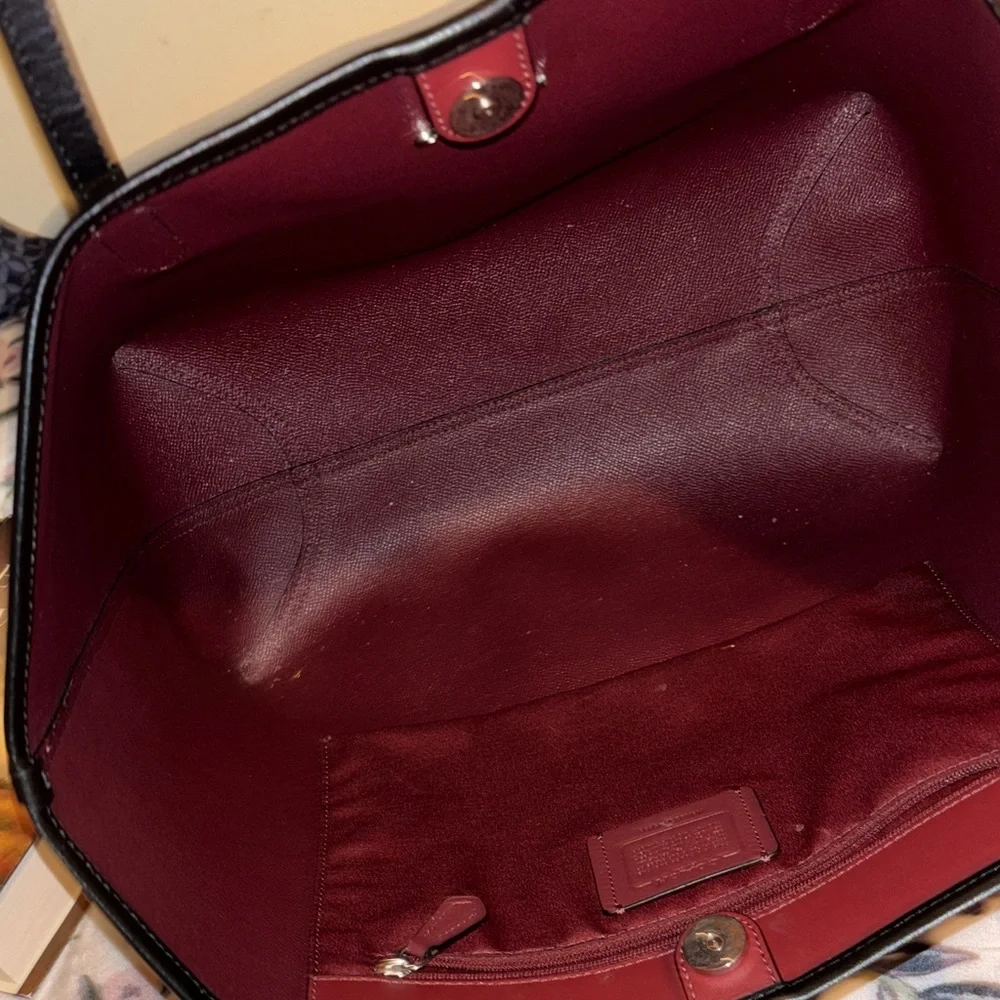 Coach Black and Gray Signature Tote - Picture 5 of 10